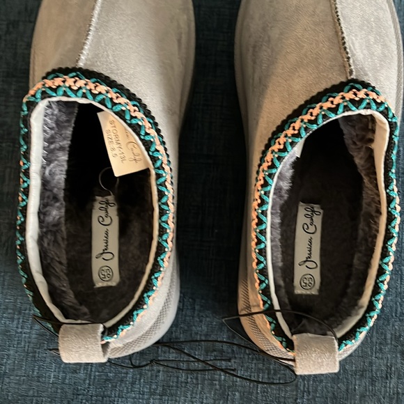 Fleece lined platform mules - Picture 4 of 5